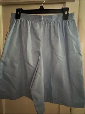 Light Blue Elastic Waist Skirt